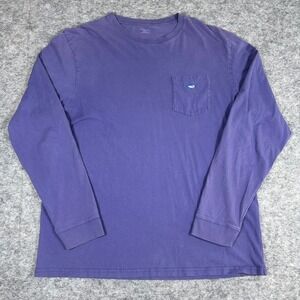 Southern Tide Pocket T-Shirt Purple Excellent Long Sleeve Skipjack Logo Mens XL